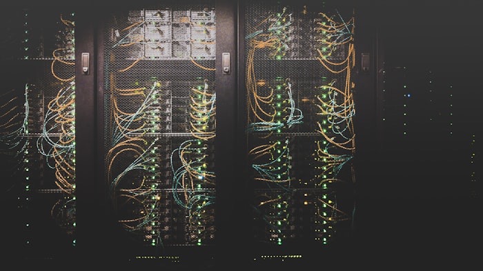 Server room in Warsaw data center